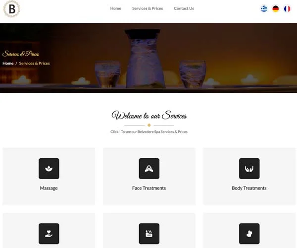 Belvedere Spa website
